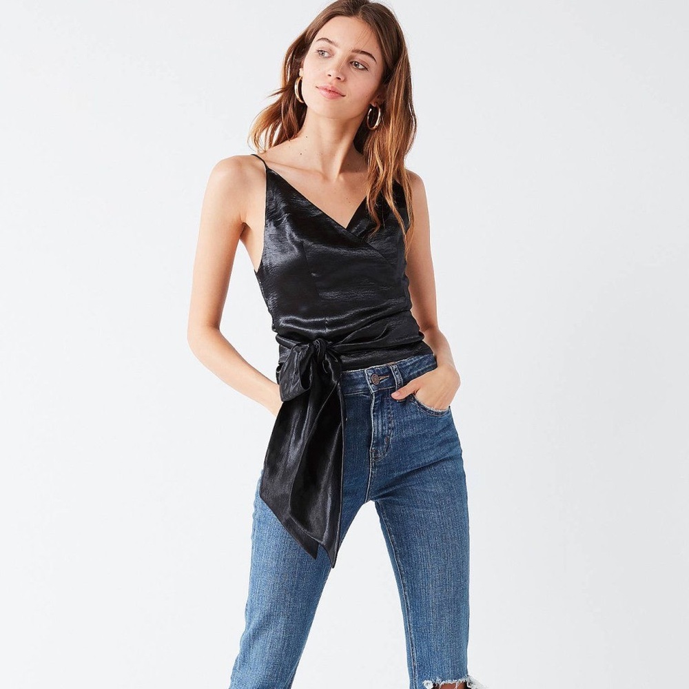 Urban Outfitters Carrie Satin Tie-Side Cami